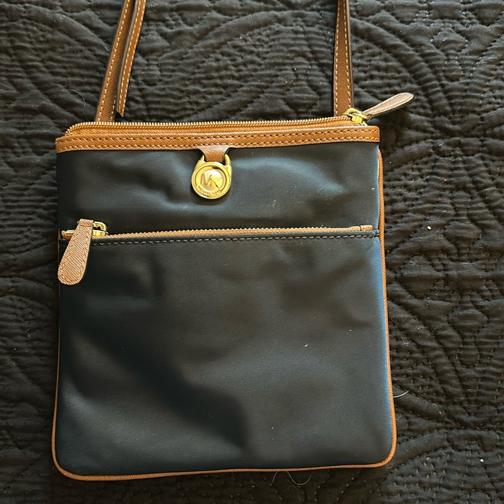 Navy Michael Kors small crossbody purse